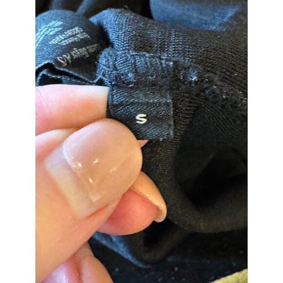 By Malene Birger Sweater Women Small Black Metallic Knit Mock Neck Hinnon Top - Picture 8 of 10